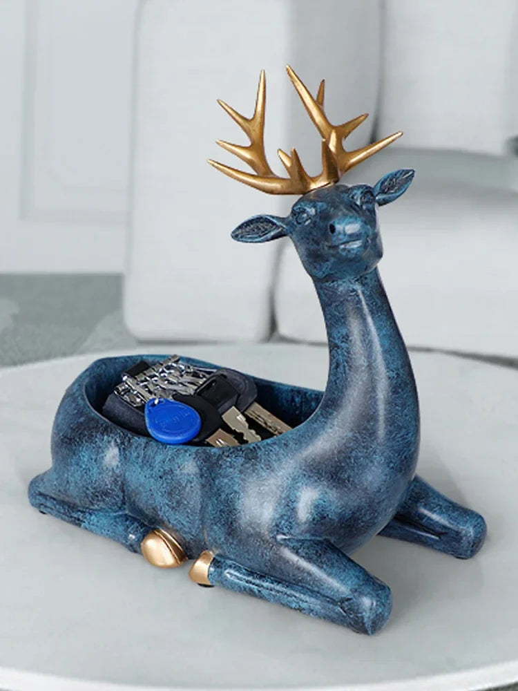 Afralia™ Elegant Resin Deer Key Storage & Home Decoration Ornaments