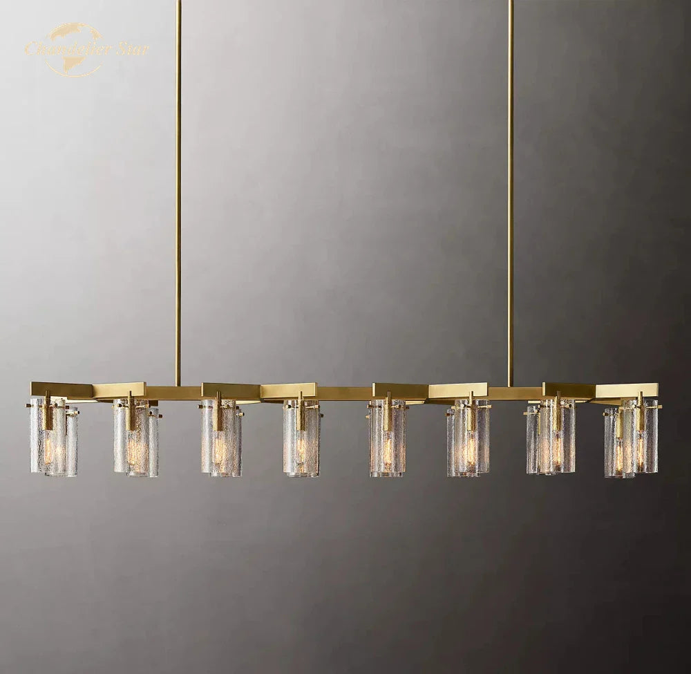 Afralia™ Charleroi LED Glass Chandelier for Dining Living Bedroom Decoration