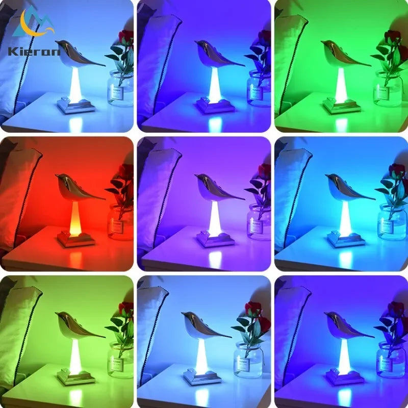 Afralia™ Magpie LED Table Lamp: 24 Colors, Bedroom Study Bedside Desk, Living Room Decoration