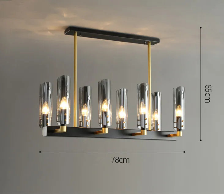 Afralia™ Modern Lustre LED Chandelier with Glass Shades - Luxury Pendant Lighting