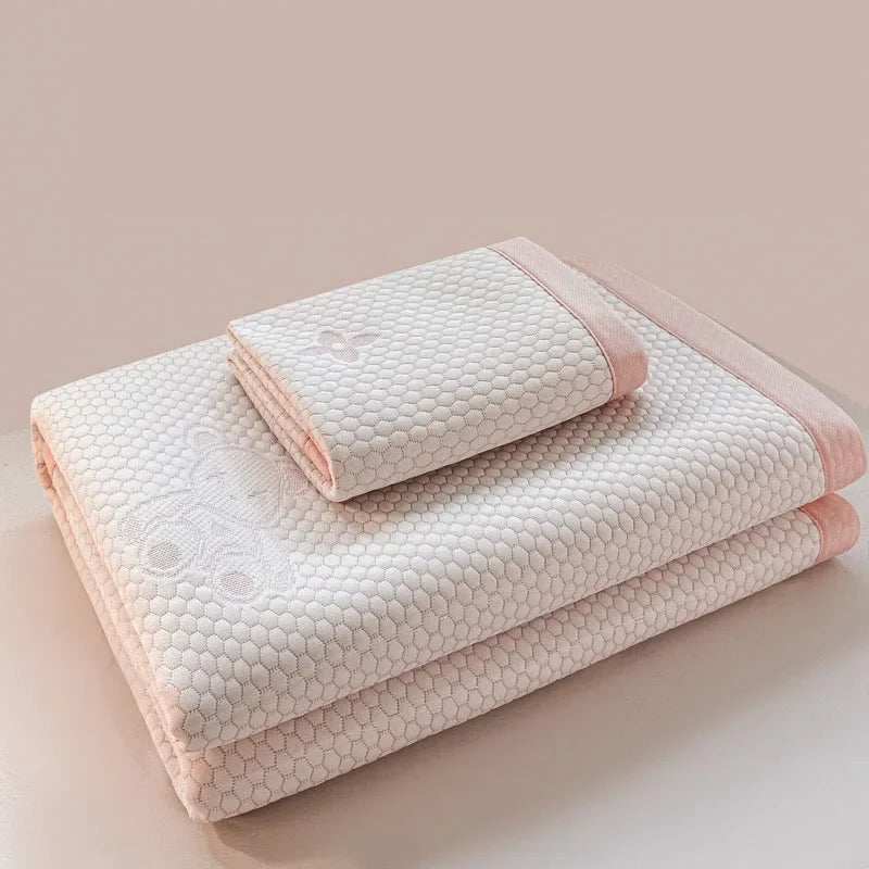 Afralia™ Ice Bean Cooling Feel Mat Set - Jacquard Cushion, Washable, Breathable Mattress