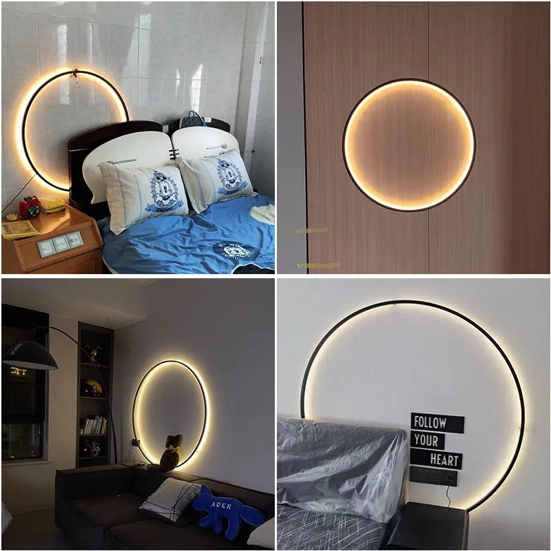 Afralia™ LED Circle Wall Lights for Modern Indoor Lighting in Living Room and Bedroom