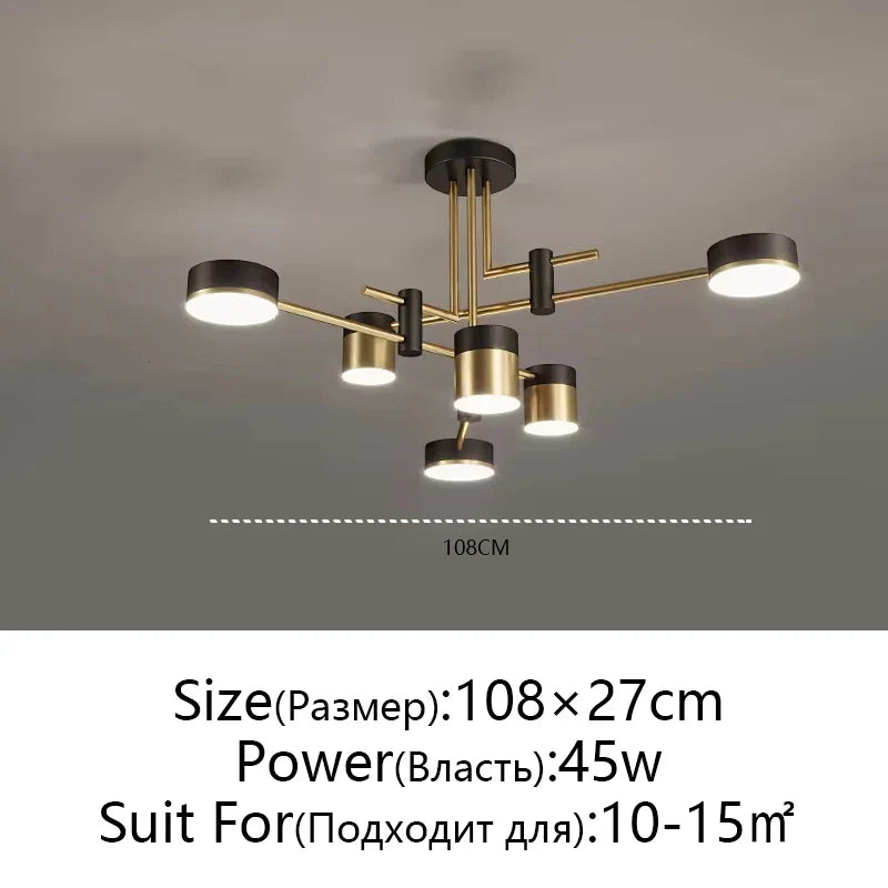 Afralia™ Nordic Chandelier: Luxury Modern Minimalist Living Room Dining Room Bedroom Lamp