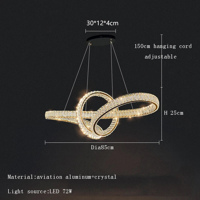 Afralia™ Elegant Crystal Chandelier for Luxury Home Decoration