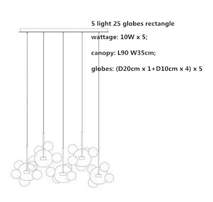 Afralia™ Modern Clear Glass Globe LED Pendant Light - Micky Copper Hanging Lamp