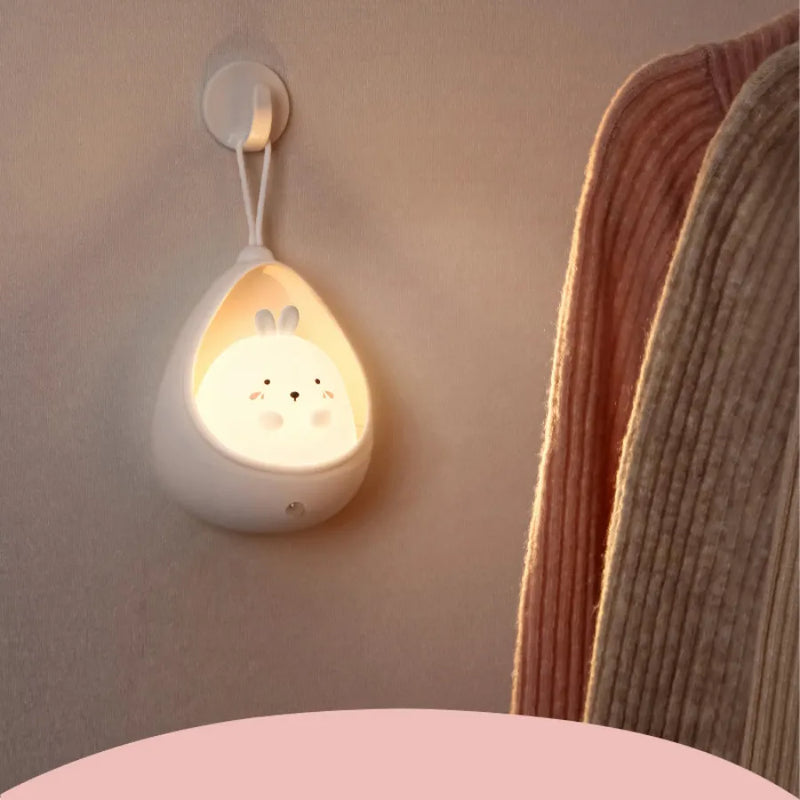 Afralia™ Animal Night Light with Sensor Control for Kids, USB Rechargeable Silicone LED