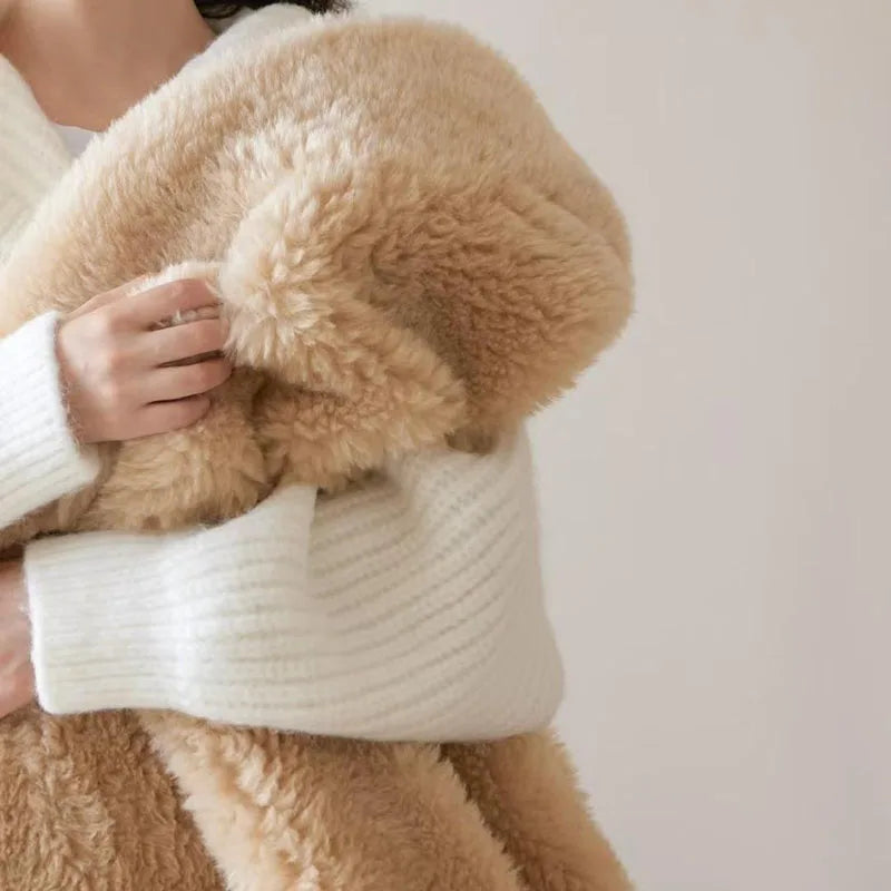 Afralia™ Plush Wool Winter Blanket: Ultra Soft & Warm Double-Layer Sofa Cover & Nap Shawl