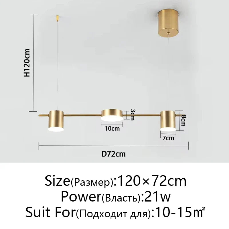 Afralia™ Dimmable LED Ceiling Chandelier for Living Room, Dining, Kitchen - Modern Hanging Light