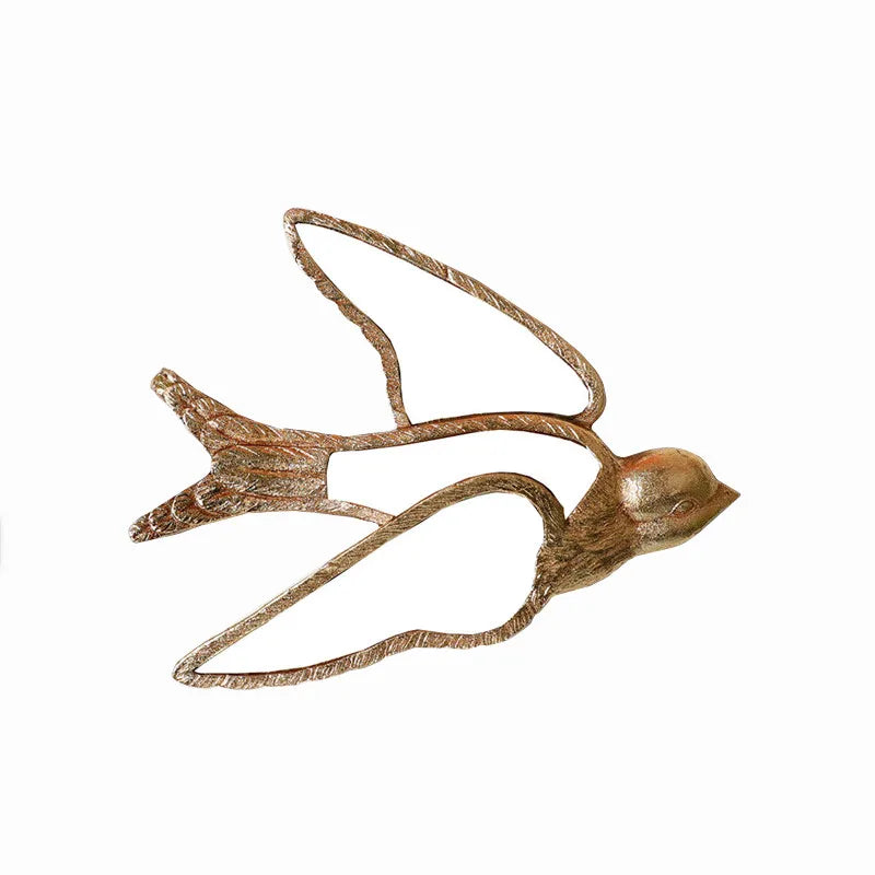 Afralia™ Swallow Golden Bird Wall Decoration - Simulated Animal Pendant & Room Accessory