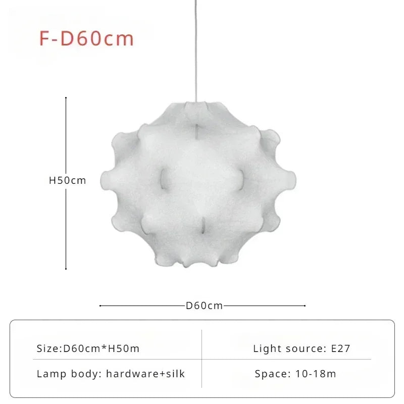 Afralia™ Wabi Sabi Silk Chandelier: Modern Designer Pendant Lighting for Living, Dining & Bedroom