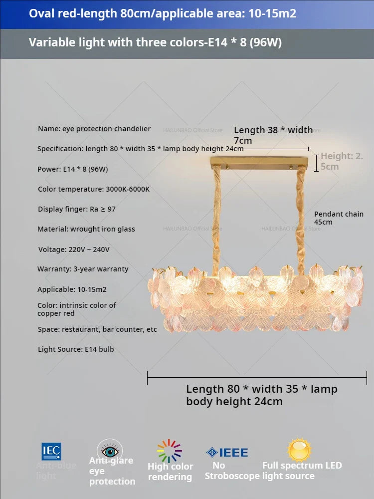 Afralia™ Glass Flower Princess Room LightLux Postmodern French Cream Wind Lamp