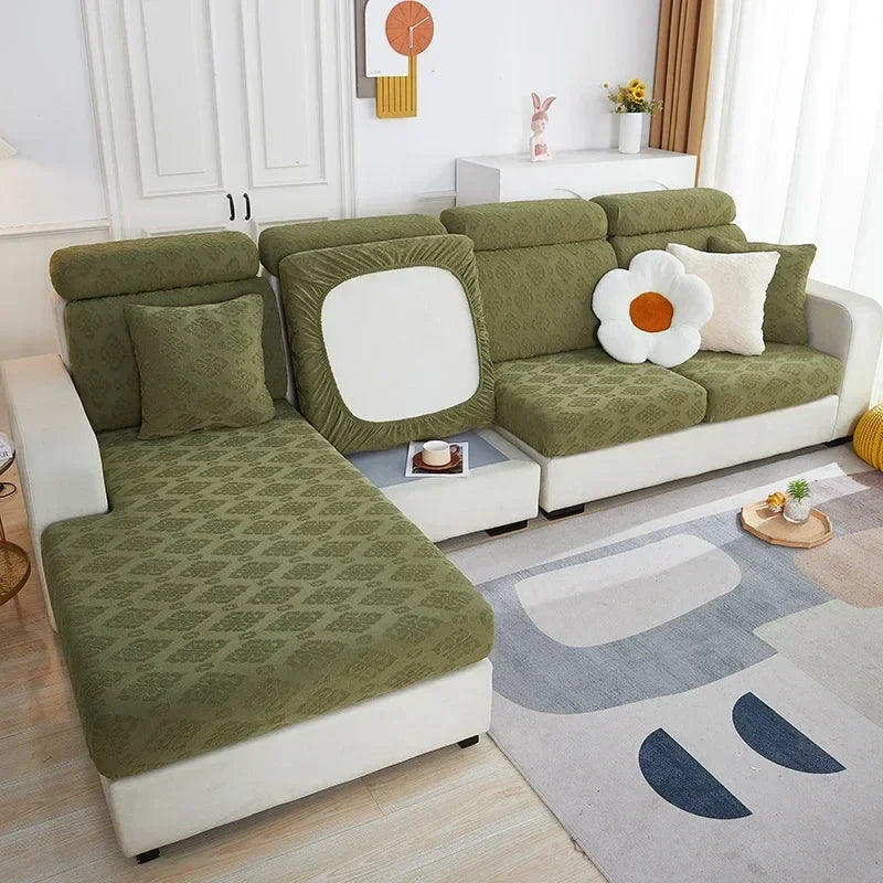 Afralia™ Jacquard Sofa Seat Cover | Stretchable & Washable Furniture Protector