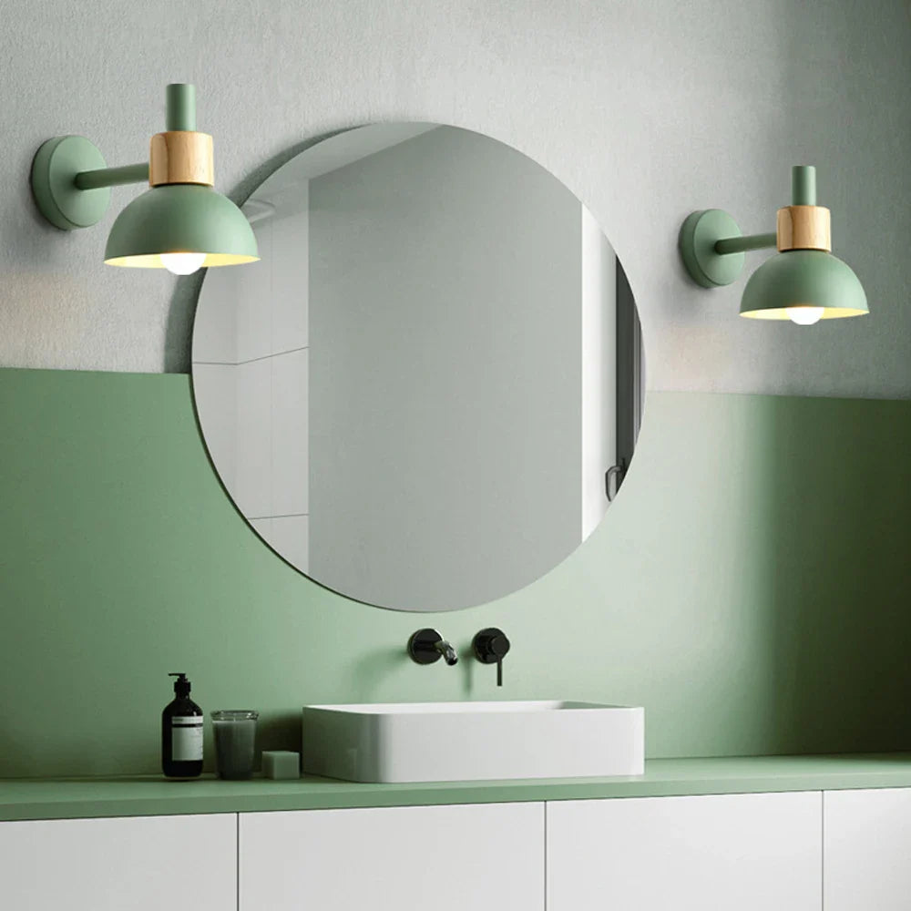 Afralia™ Nordic Macarons Wall Sconce Light for Living Room Bedroom, E27 Base Fixture