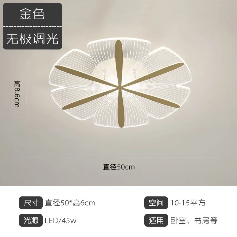 Afralia™ Petal LED Ceiling Lamp: Modern, Simple, & Creative Lighting for Bedrooms & Princess Rooms.
