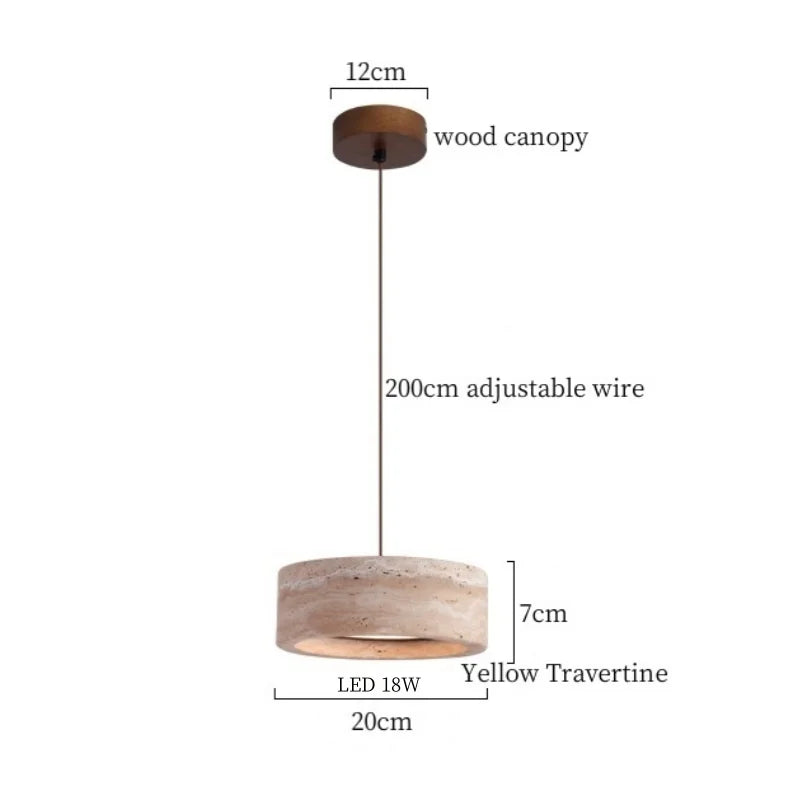 Afralia™ Stone LED Hanging Lamp for Home Decor, Japanese Style Luminaire