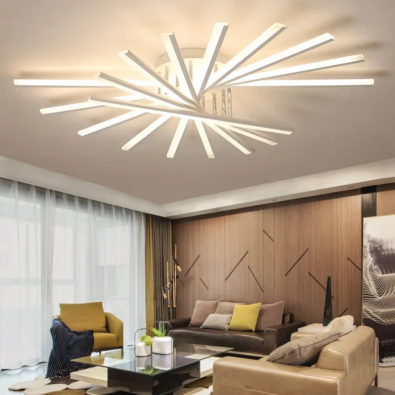 Afralia™ LED Chandelier Fan Lampshade for Living Room Bedroom Dining Study Aluminum Ceiling Lamp