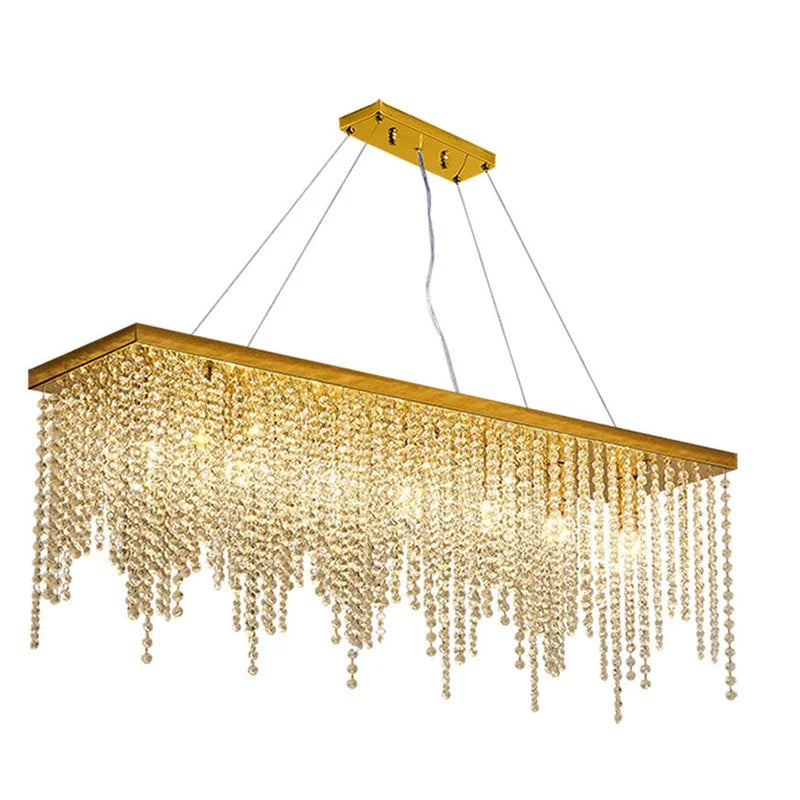 Afralia™ Bar Crystal Chandelier | Modern Dining Room Light Fixtures