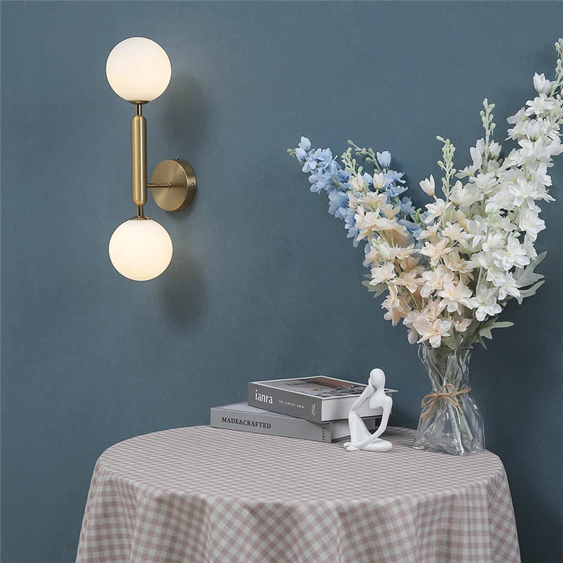 Afralia™ Glass Ball Wall Lamps: Modern Bedroom & Living Room Lighting Fixtures