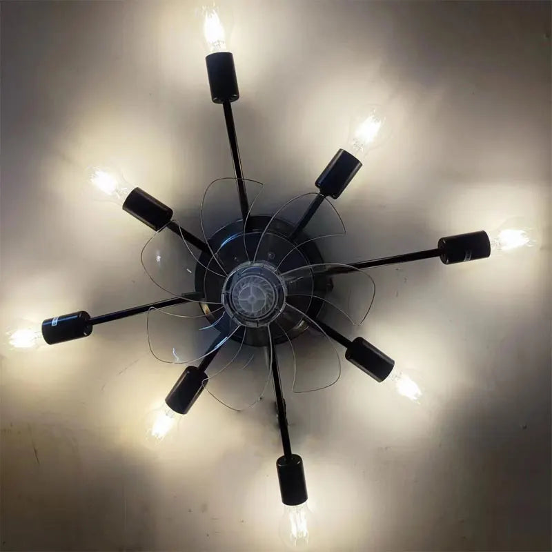 Afralia™ Retractable Blade Ceiling Fan with Lights, Remote Control & Silent Ventilation