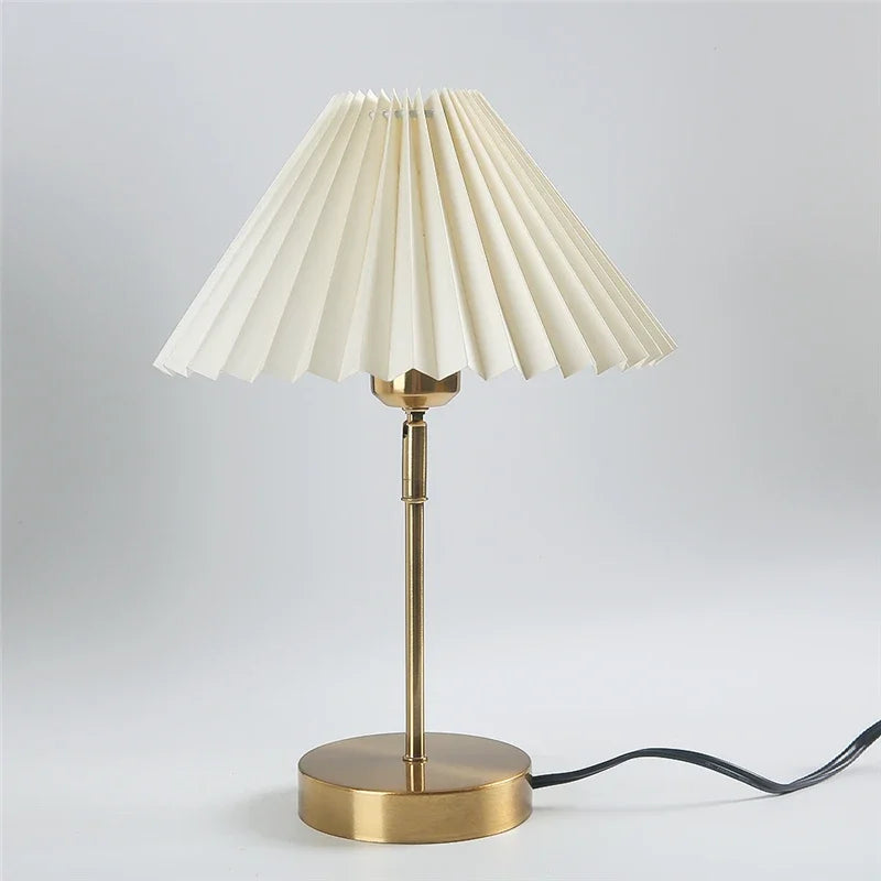 Afralia™ Pleated Table Lamps: Modern Adjustable Nordic LED Desk Lamp for Living Room Bedroom