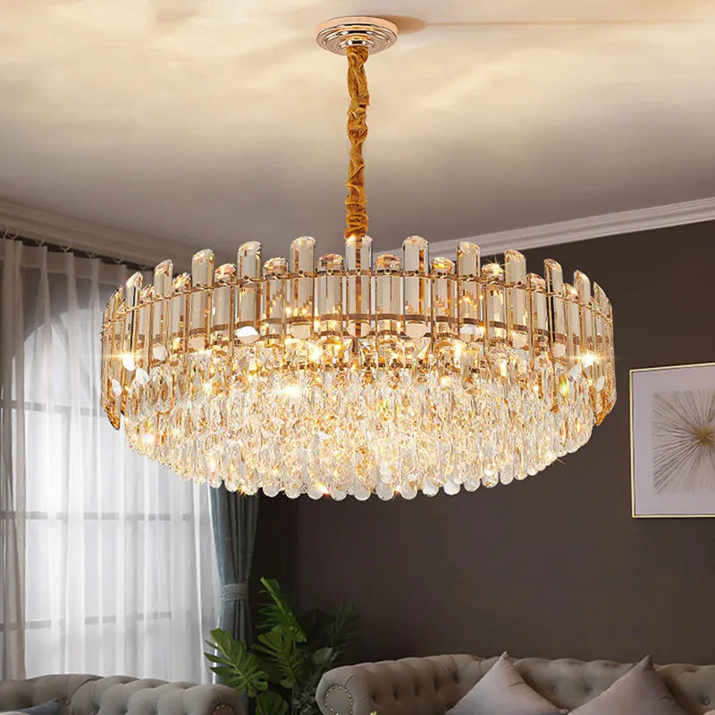 Afralia™ Modern Crystal Chandelier for Living Room Dining Hall Home Decor