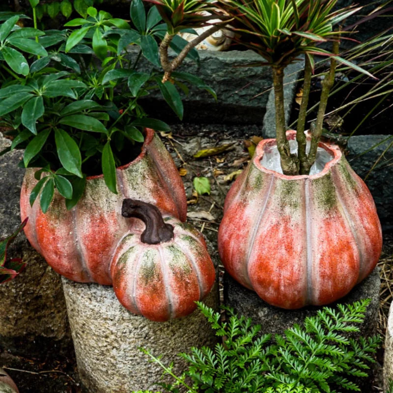 Afralia™ Pumpkin Flower Vase | Ceramic Garden Decoration Succulent Pot Plantas Accesorios