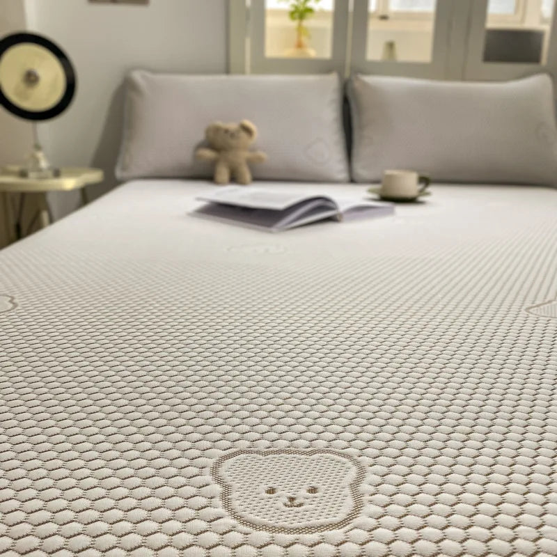 Afralia™ Cooling Ice Bean Sheet Set: Breathable Rayon Mat & Pillowcases for Summer Bed