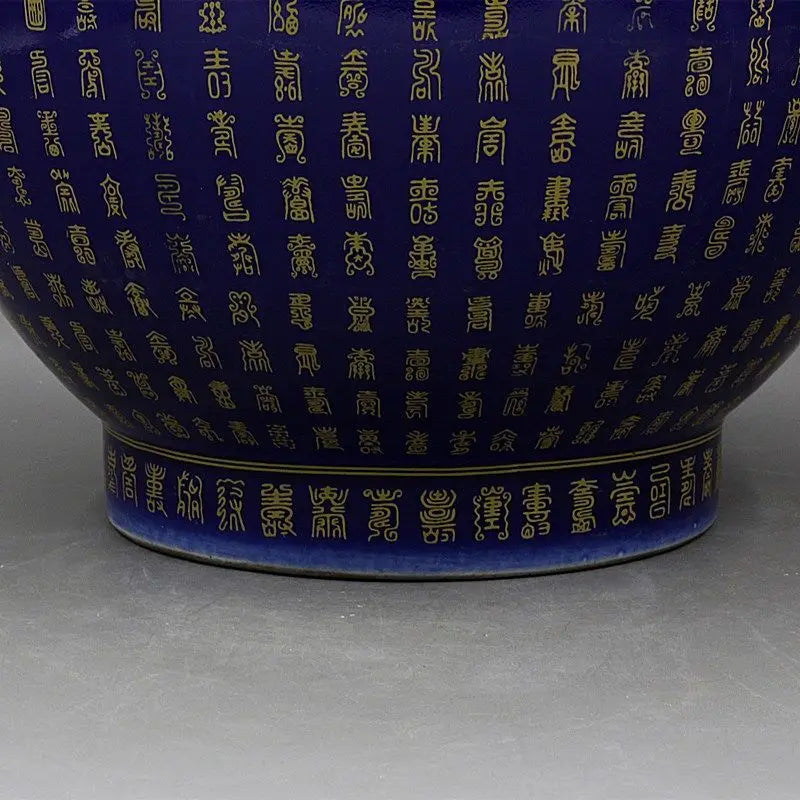 Afralia™ Traditional Craftsmanship Antique Porcelain Collection Ornament Jin Wan Shou Lu Tou Zun