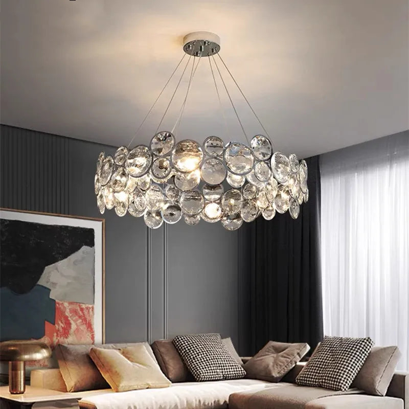 Afralia™ Nordic Crystal Chandelier: Modern Luxury Ceiling Light for Living Room & Kitchen