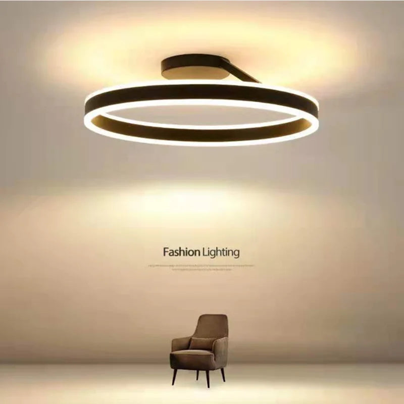 Afralia™ Modern Dimmable Ring LED Ceiling Chandelier for Minimalist Spaces