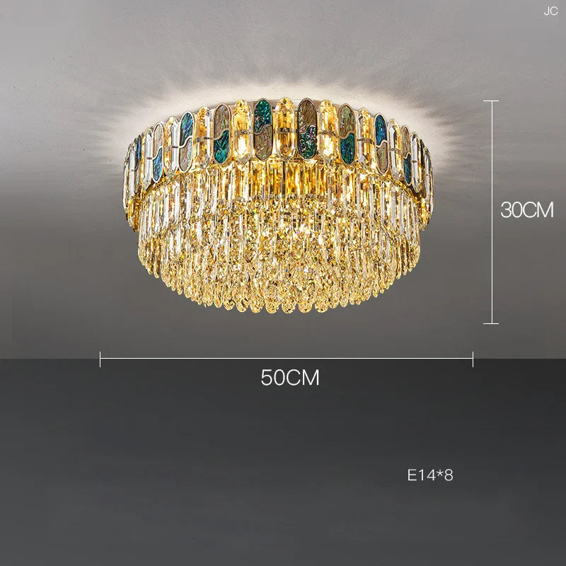 Afralia™ Crystal Chandelier LED Lighting for Living Room