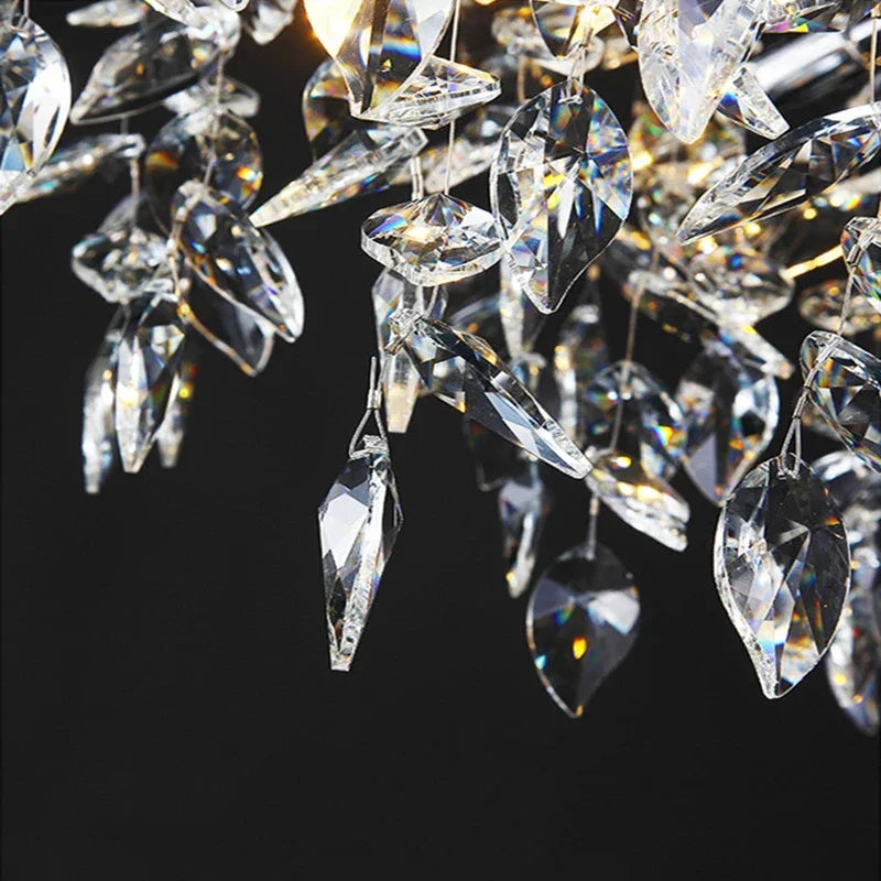 Afralia™ Crystal Chrome Chandelier: Luxury Pendant Lamp for Living Rooms, Villas, and Restaurants