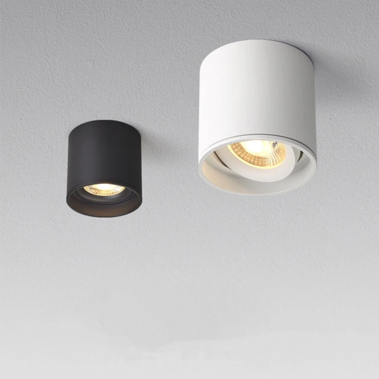 Afralia™ Aluminum Ceiling Lamp: Cylindrical Surface Mounted Downlight with Adjustable Beam Angle