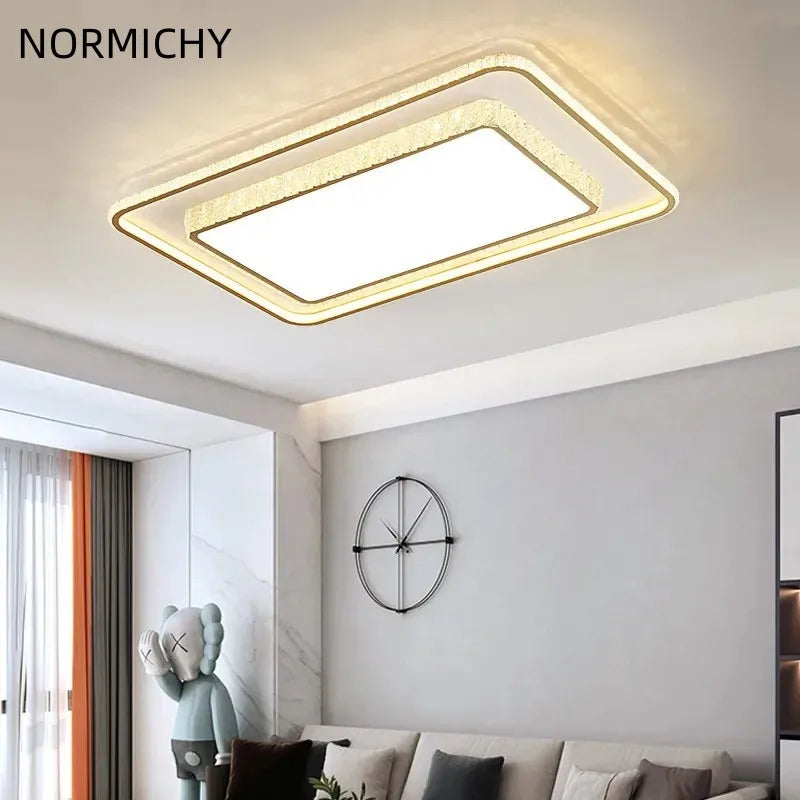 Afralia™ Crystal Luxury LED Ceiling Chandelier for Living Dining Bedroom & Salon