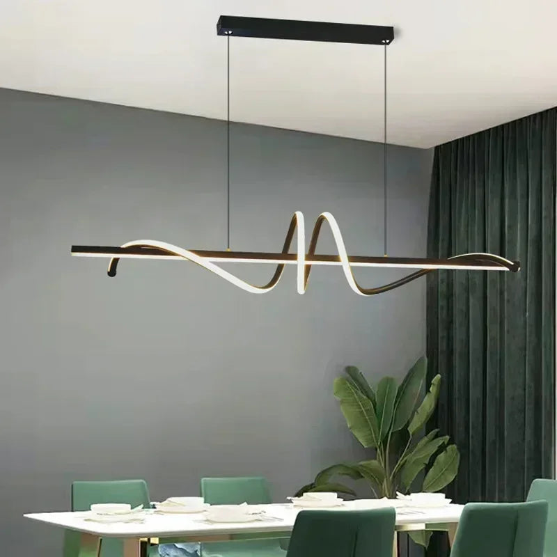 Afralia™ Modern LED Pendant Light - Elegant Aluminum Chandelier for Stylish Home Decor