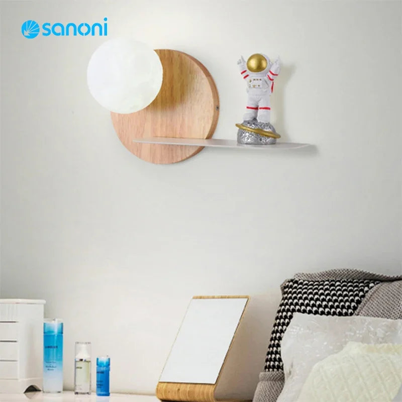 Afralia™ Modern Resin Astronaut Wall Lights: Nordic Style LED Wall Lamp