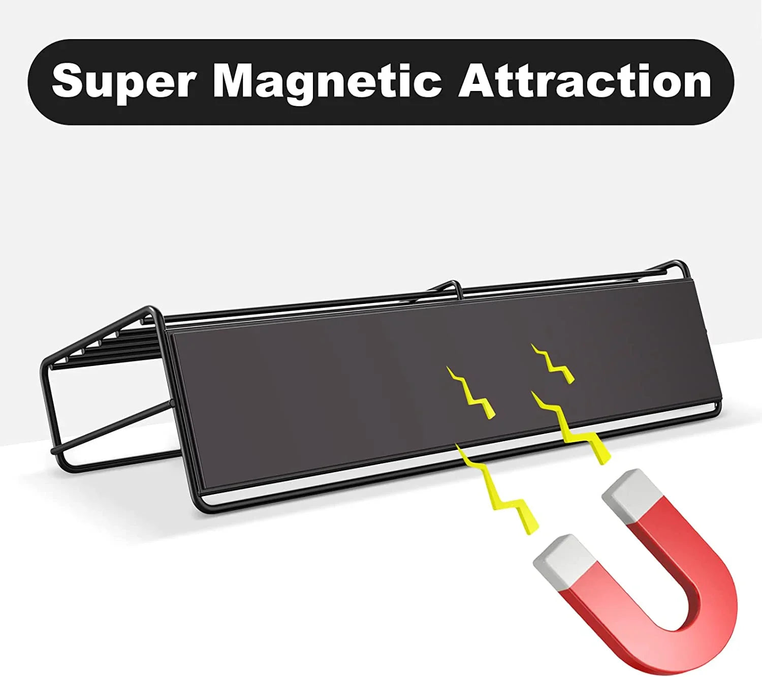 Afralia™ Magnetic Kitchen Storage Rack - Waterproof Organizer, Rustproof Spice Shelf