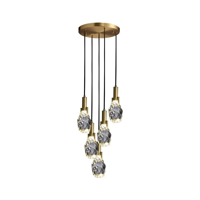 Afralia™ LED Staircase Chandeliers Pendant Light for Living Room Modern Indoor Lighting