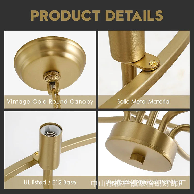 Iron Chandelier Pendant Light Ring for Modern Dining and Living Room Decor - Afralia™