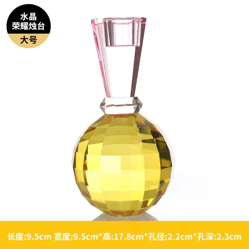 Afralia™ Crystal Candle Holder: Elegant Table Centerpiece for Romantic Events & Home Decor