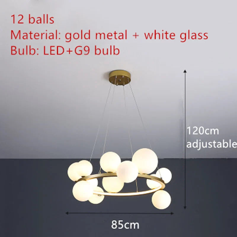 Afralia™ Glass LED Pendant Light for Modern Living, Dining, Bedroom, Kitchen Lighting