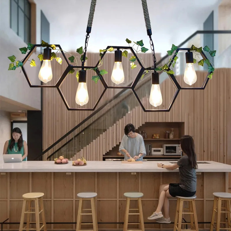 Afralia™ Industrial Style Pendant Light for Bar, Restaurant - Retro Creative Personality