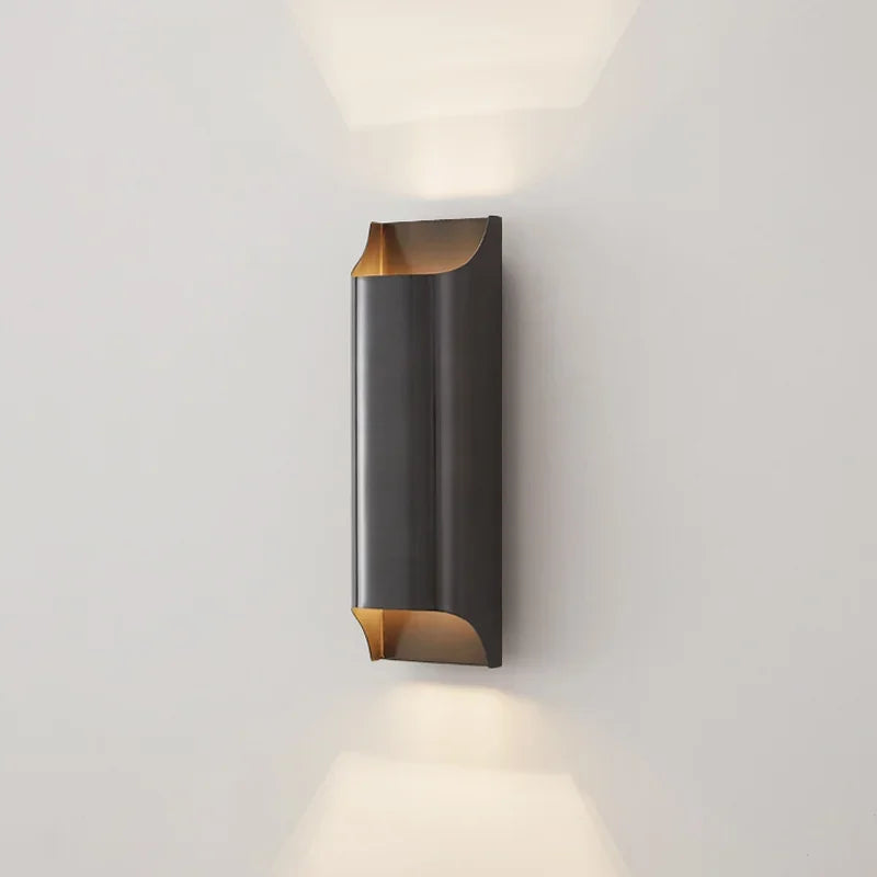 Afralia™ Contemporary Copper Brass Wall Sconce Minimalist Design for Study Living Room Bedside