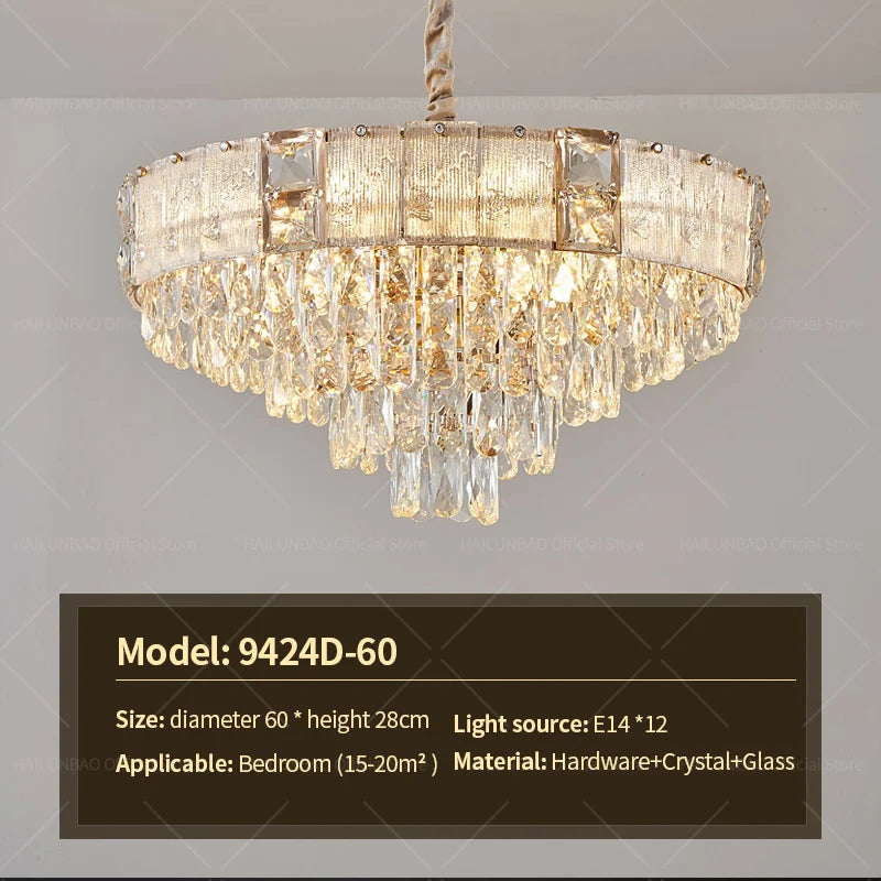 Afralia™ Modern Crystal Chandelier for Luxe Living Ambiance