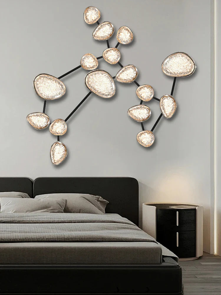 Afralia™ Stone Shaped LED Acrylic Wall Sconce Ceiling Light