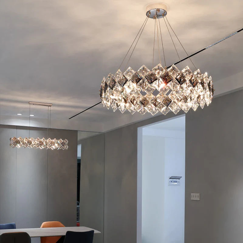 Afralia™ Crystal Chandelier: Postmodern Luxury Pendant for Living Room, Bedroom, and Restaurant
