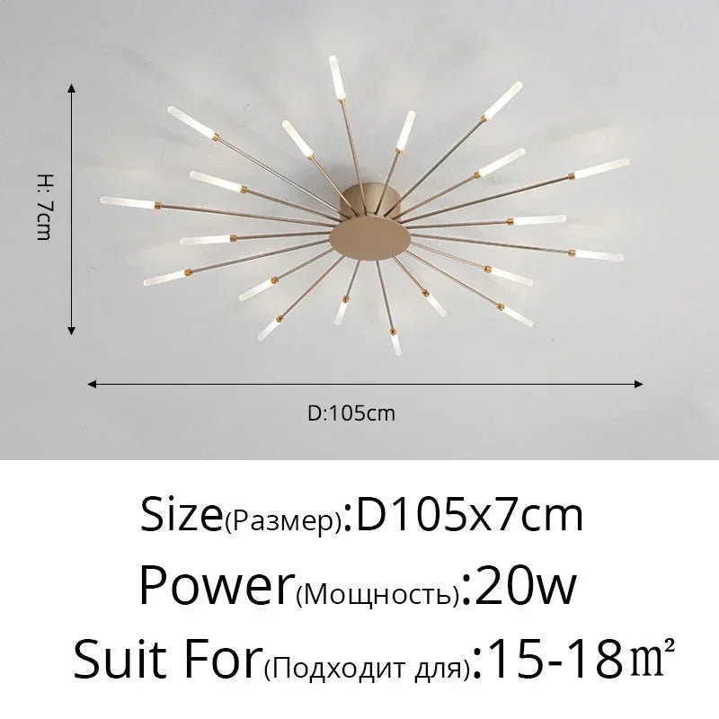 Afralia™ Nordic Gold Chandelier LED Ceiling Lights for Indoor Home Lighting