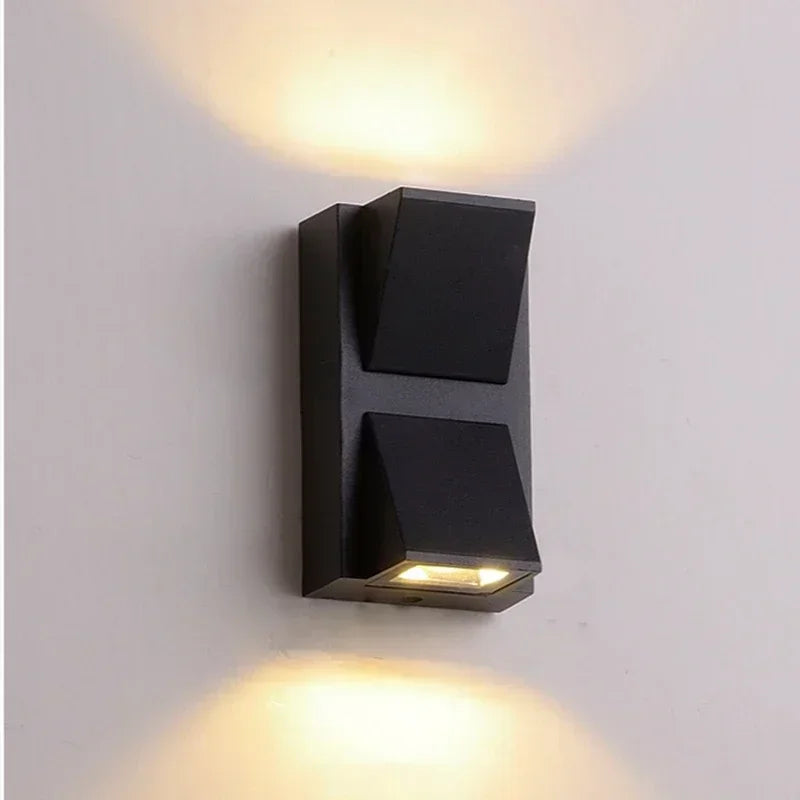 Afralia™ Outdoor Aluminium 5W LED Wall Lamp Sconce for Balcony Garden Decoration