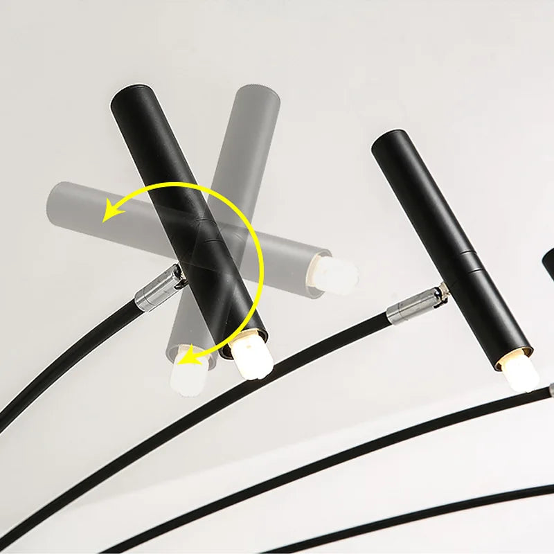 Afralia™ Nordic Black Gold G9 Ceiling Chandelier for Modern Home Décor & Lighting