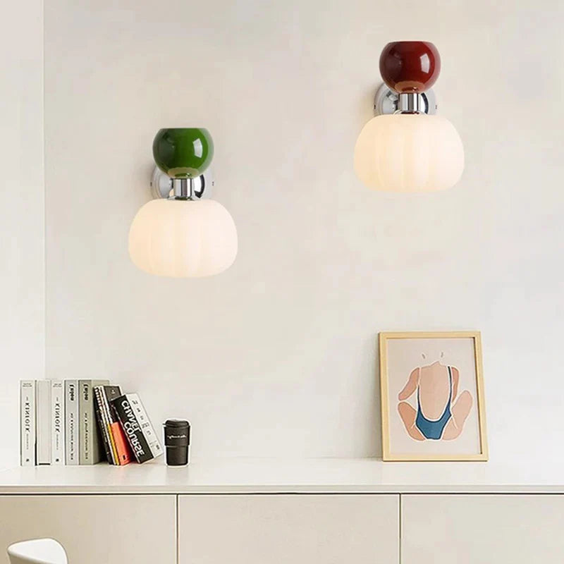 Afralia™ Pumpkin Wall Lights for Bedroom and Living Room
